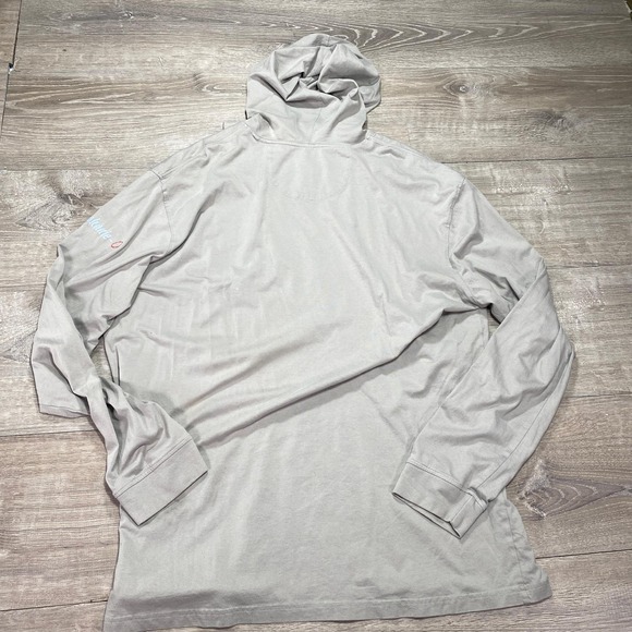 Johnnie-O Shirt Mens 2XL Gray Hooded Long Sleeve TPC Piper Glen Golf Pocket Tee - Picture 4 of 11